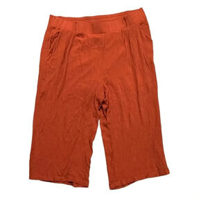 Women's Torrid Burnt Orange Wide Leg Pull On Capri Pants Size 2X